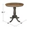 International Concepts Round 36 in Round Top Pedestal Table, 35.1 inH, Hickory/Washed Coal, 36 W, 36 L, 35.1 in H, Wood K45-36RT-6B - alternate 4